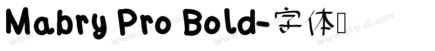 Mabry Pro Bold字体转换